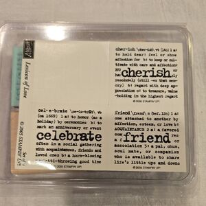Stampin' Up! Lexicon of Love Stamp Set -new